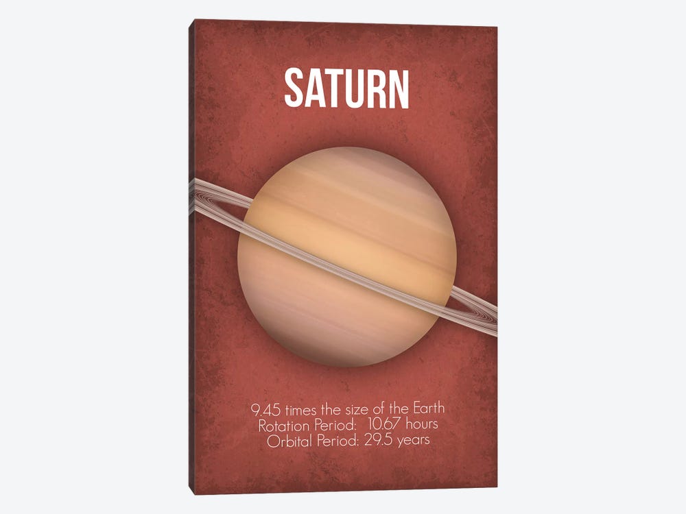 Saturn by GetYourNerdOn 1-piece Canvas Art Print