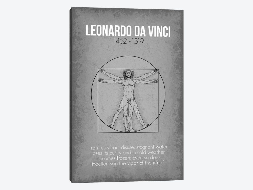 Leonardo da Vinci by GetYourNerdOn 1-piece Canvas Art