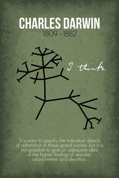 Kids Educational Art: Charles Darwin by GetYourNerdOn