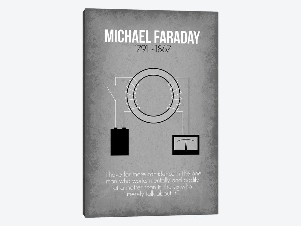 Michael Faraday by GetYourNerdOn 1-piece Canvas Artwork