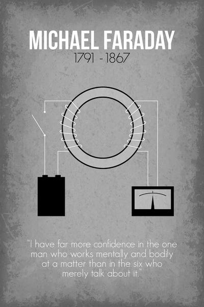 Kids Educational Art: Michael Faraday by GetYourNerdOn