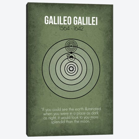 Galileo Galilei Canvas Print #GYO75} by GetYourNerdOn Canvas Art Print