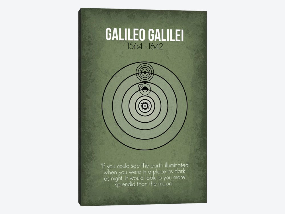 Galileo Galilei by GetYourNerdOn 1-piece Canvas Wall Art