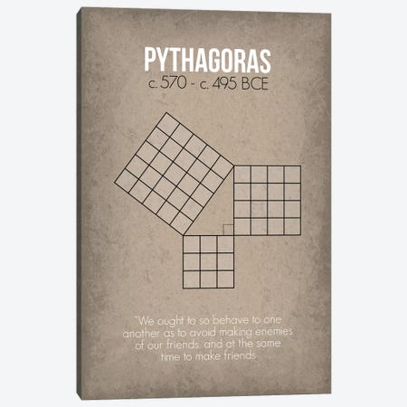 Pythagoras Canvas Print #GYO77} by GetYourNerdOn Canvas Print