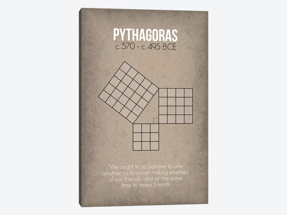 Pythagoras by GetYourNerdOn 1-piece Canvas Art