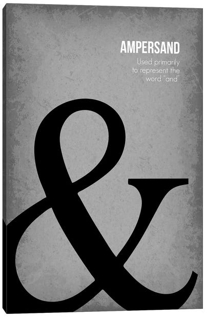 Ampersand Canvas Art Print - Punctuation Art