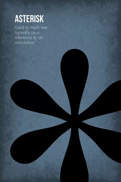 Punctuation: Asterisk by GetYourNerdOn