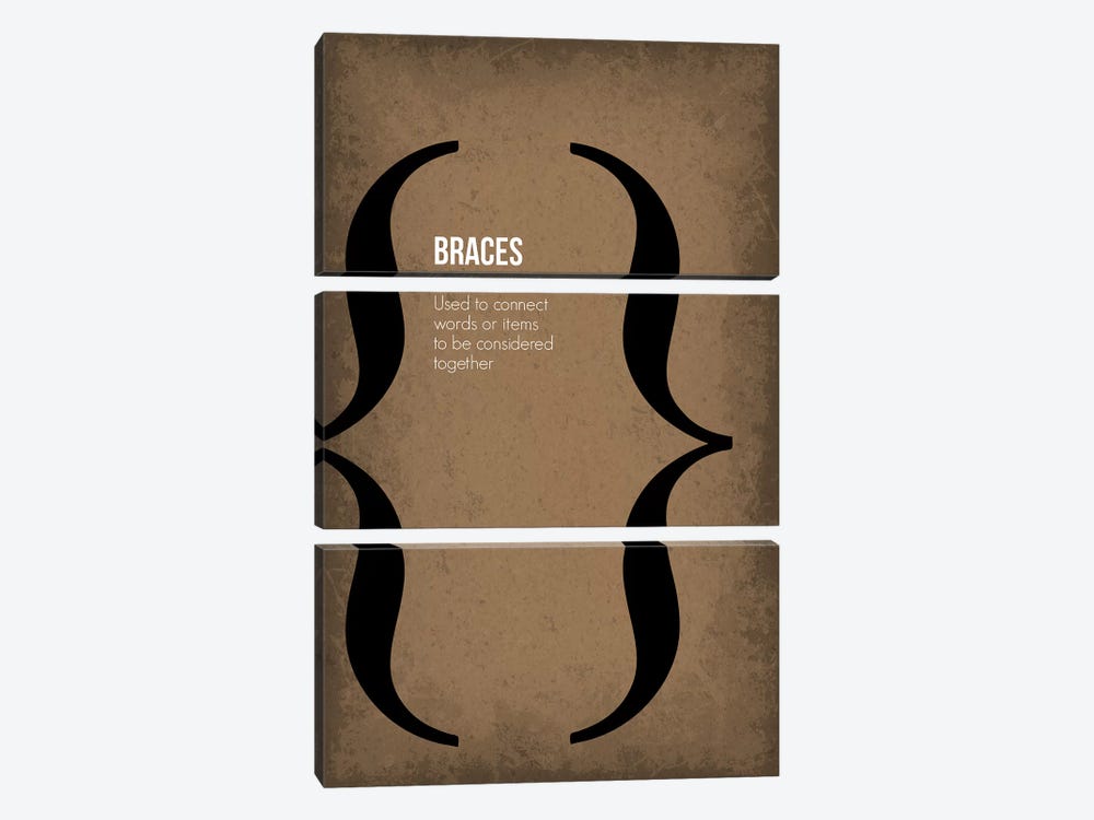 Braces by GetYourNerdOn 3-piece Art Print