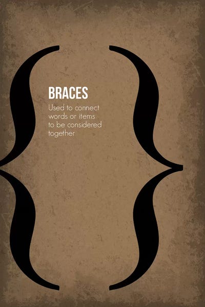 Punctuation: Braces by GetYourNerdOn