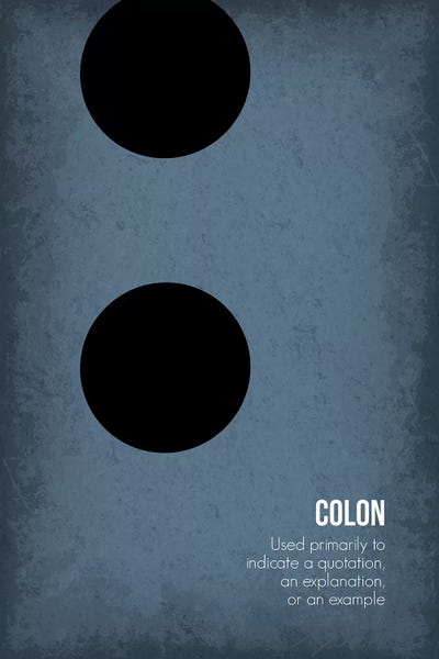 Punctuation: Colon by GetYourNerdOn