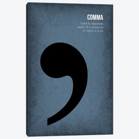 Comma Canvas Print #GYO87} by GetYourNerdOn Canvas Art