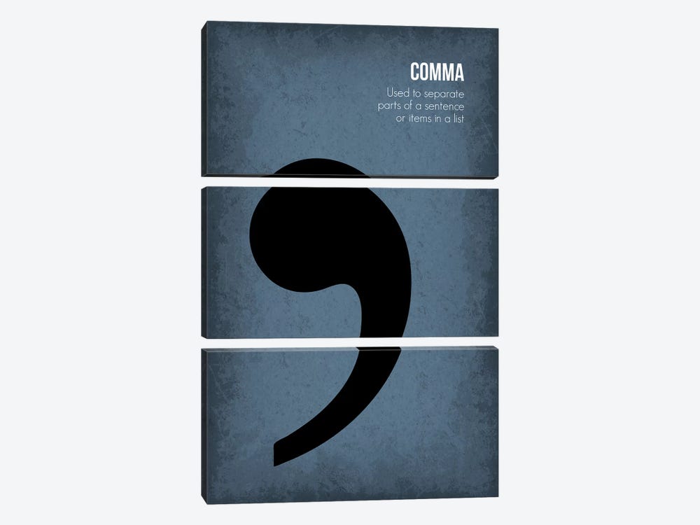 Comma by GetYourNerdOn 3-piece Art Print