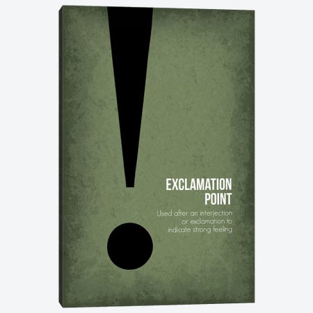 Exclamation Point Canvas Print #GYO89} by GetYourNerdOn Art Print