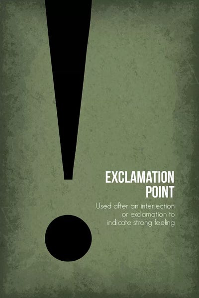 Punctuation: Exclamation Point by GetYourNerdOn