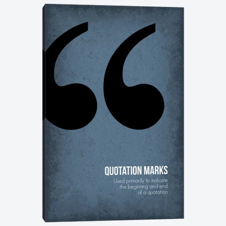 Quotation Marks Canvas Print #GYO96} by GetYourNerdOn Canvas Print