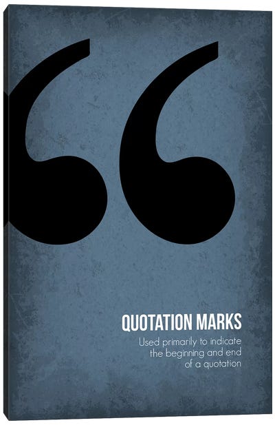 Quotation Marks Canvas Art Print - Alphabet Art