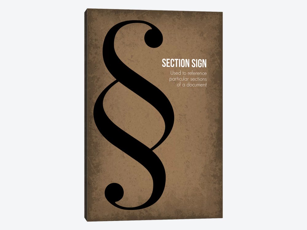 Section Sign by GetYourNerdOn 1-piece Canvas Wall Art