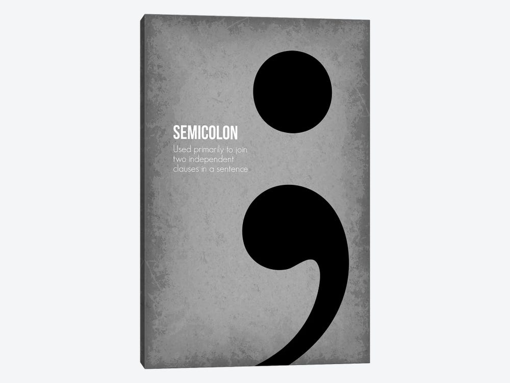 Semicolon by GetYourNerdOn 1-piece Art Print