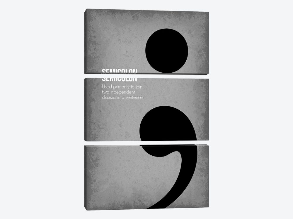 Semicolon by GetYourNerdOn 3-piece Canvas Print