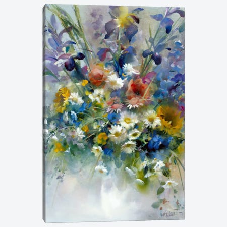 Floral Impression Canvas Print #HAE130} by Willem Haenraets Canvas Artwork