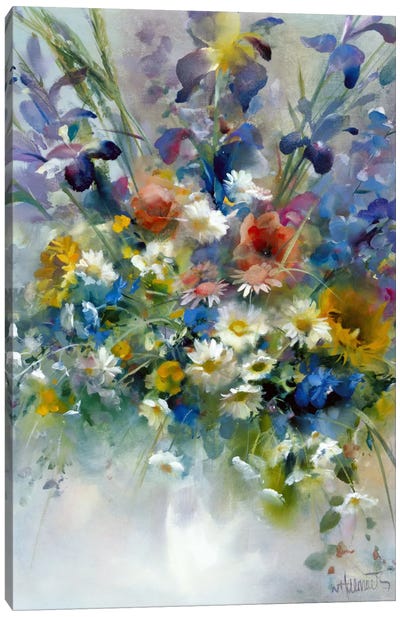 Floral Impression Canvas Art Print - Willem Haenraets