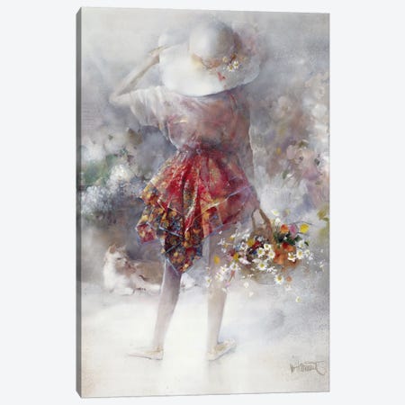 Flower Girl Canvas Print #HAE134} by Willem Haenraets Canvas Print
