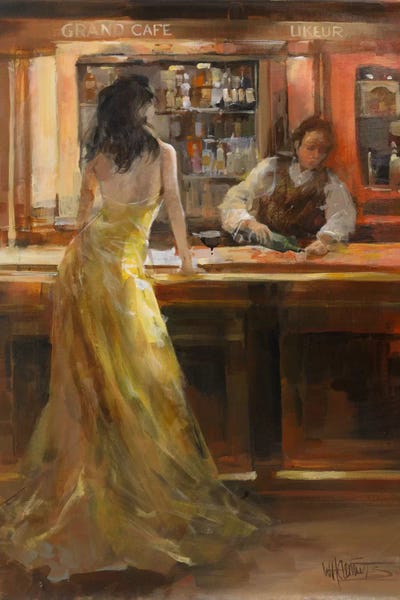 Interiors: Lady In Grand Cafe by Willem Haenraets