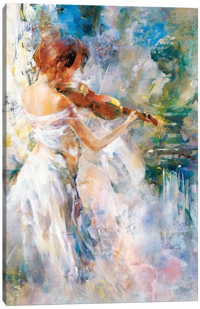 Peace In Playing Canvas Art Print - Classical Music Art