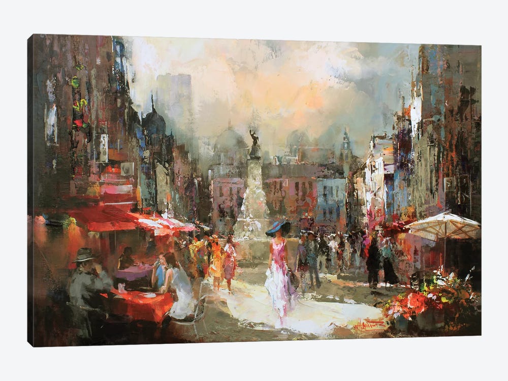 Café Rouge III by Willem Haenraets 1-piece Canvas Wall Art