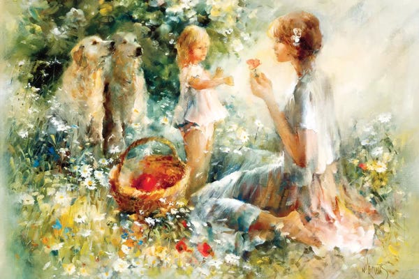 Golden Retrievers: Picnic by Willem Haenraets
