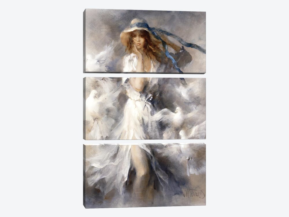 Pigeons by Willem Haenraets 3-piece Canvas Wall Art
