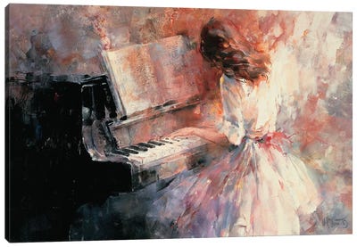 Romantic Rhythm Canvas Art Print - Classical Music Art