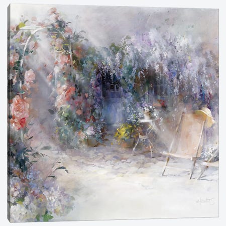 Roses And Lilacs Canvas Print #HAE221} by Willem Haenraets Canvas Artwork