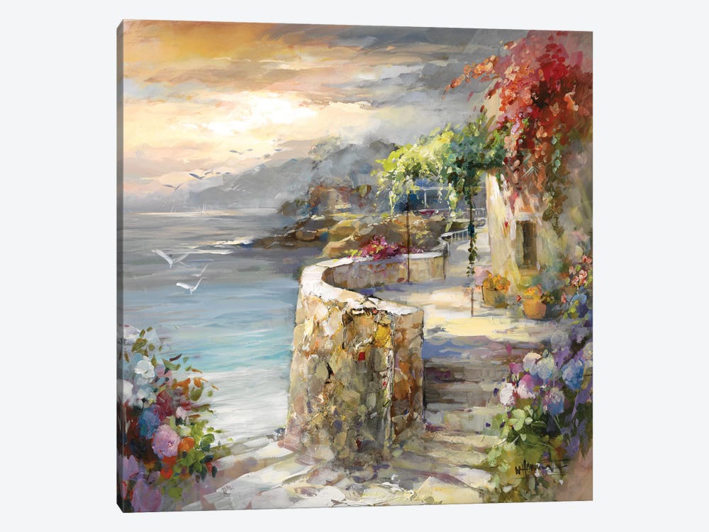 Seagulls And Sunset by Willem Haenraets 1-piece Art Print