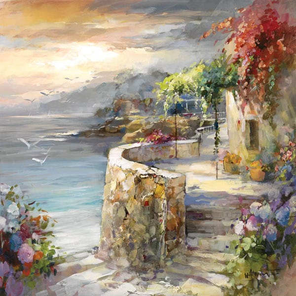 Villages & Towns: Seagulls And Sunset by Willem Haenraets