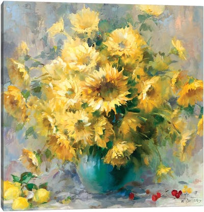 Shiny VI Canvas Art Print - Sunflower Art