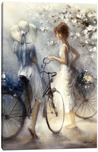 Spring Canvas Art Print - Bicycle Art