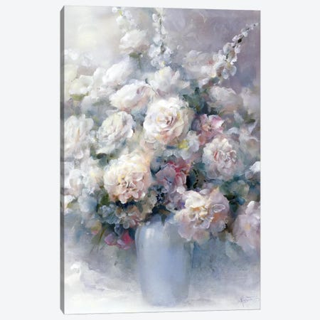 White Bouquet Canvas Print #HAE276} by Willem Haenraets Canvas Wall Art