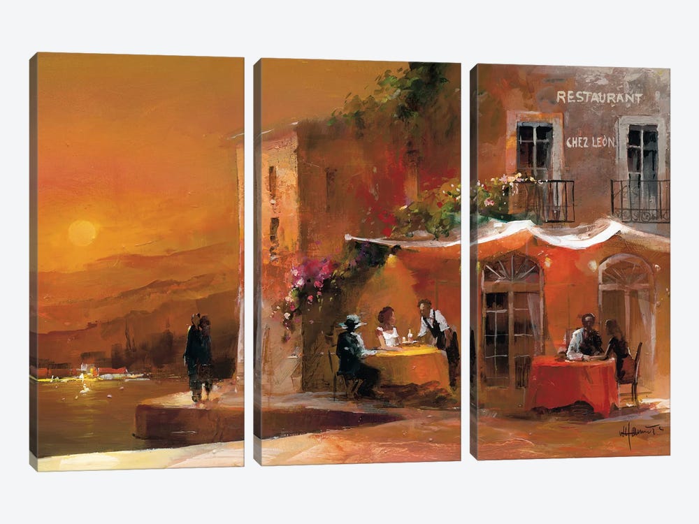 Dinner For Two I by Willem Haenraets 3-piece Art Print