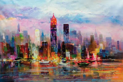 Cream Art - Canvas Prints: What A City by Willem Haenraets