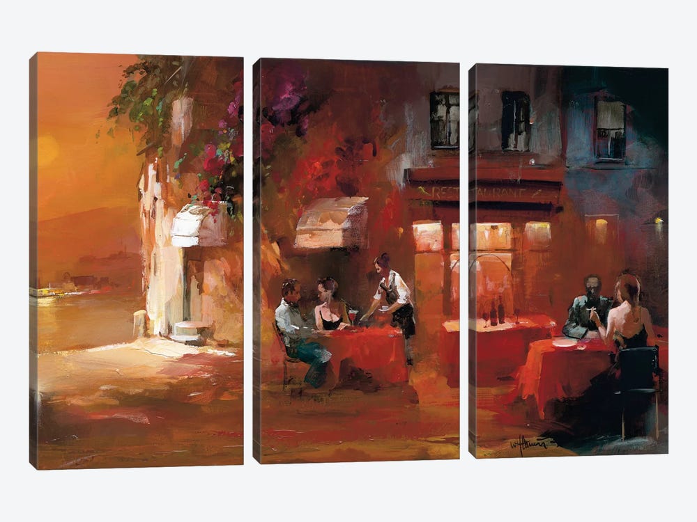 Dinner For Two II by Willem Haenraets 3-piece Canvas Art