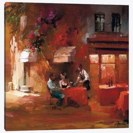 Dinner For Two III Canvas Print #HAE29} by Willem Haenraets Canvas Artwork