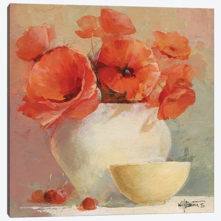 Lovely Poppies II Canvas Print #HAE44} by Willem Haenraets Canvas Print