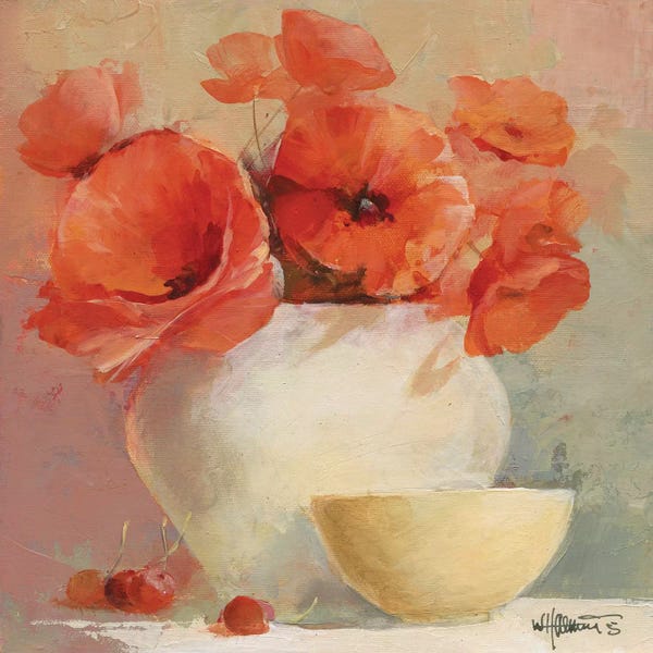 Pottery Still Life: Lovely Poppies II by Willem Haenraets