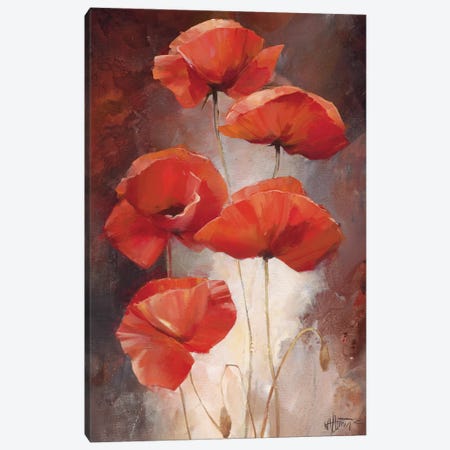 Between The Poppies Canvas Print by Willem Haenraets | iCanvas