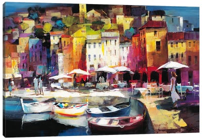 Seaport Town II Canvas Art Print - By Water