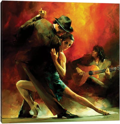 Tango Argentino III Canvas Art Print - Dance Art