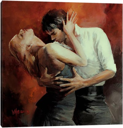 Tango Passion Canvas Art Print - Couple Art