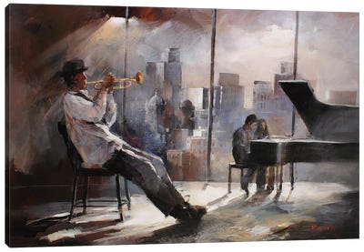 Trumpeter Canvas Art Print - Willem Haenraets