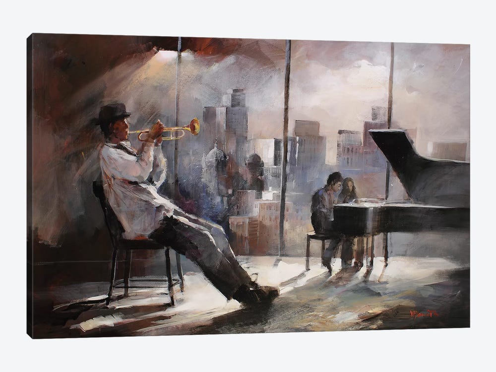 Trumpeter by Willem Haenraets 1-piece Canvas Wall Art